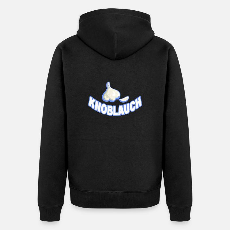 KNOBLAUCH - Unisex Premium Bio Zip Hoodie - Schwarz