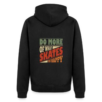 Skateboarding Skateboard Design For Skateboarder - Unisex Premium Organic Zip Hoodie - black - Back - Nico (187cm)
