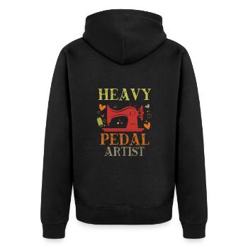 Heavy Pedal Artist - Machine à coudre Quilter - Veste à capuche bio Premium Unisexe - noir - Dos - Nico (187cm)