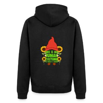 C’est mon costume humain Je suis un cadeau d’amoureux des gnomes - Veste à capuche bio Premium Unisexe - noir - Dos - Nico (187cm)