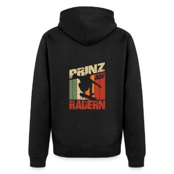 Planche à roulettes graphique garçons hommes idée cadeau - Veste à capuche bio Premium Unisexe - noir - Dos - Nico (187cm)