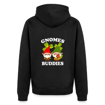 Gnomes Buddies Drôle Gnome Jardinage Cadeau - Veste à capuche bio Premium Unisexe - noir - Dos - Nico (187cm)
