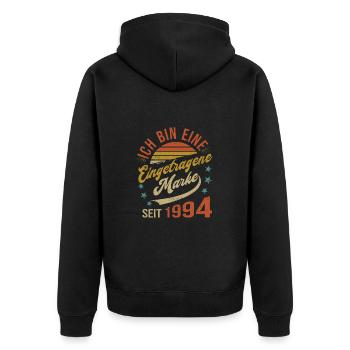 30e anniversaire J’ai 30 ans de marque déposée - Veste à capuche bio Premium Unisexe - noir - Dos - Nico (187cm)