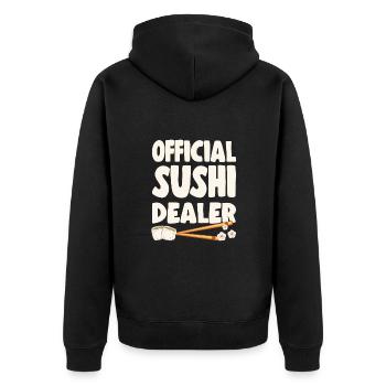 Sushi Lover Revendeur officiel de sushis Sushi - Veste à capuche bio Premium Unisexe - noir - Dos - Nico (187cm)