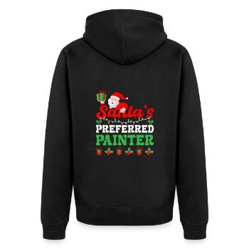 House Painter Santa's Preferered Painter Gifts - Unisex Premium Organic Zip Hoodie - black - Back - Nico (187cm)