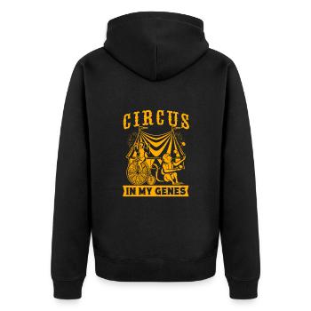 Circus In My Genes Circus Performer Costume Gifts - Unisex Premium Organic Zip Hoodie - black - Back - Nico (187cm)
