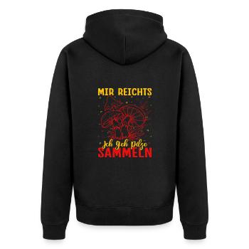 Chasse aux champignons J’en ai assez Je vais cueillir des champignons - Veste à capuche bio Premium Unisexe - noir - Dos - Nico (187cm)
