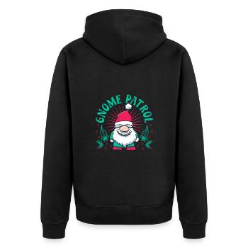 Nain de jardin Costume Gnome Gnome de patrouille - Veste à capuche bio Premium Unisexe - noir - Dos - Nico (187cm)