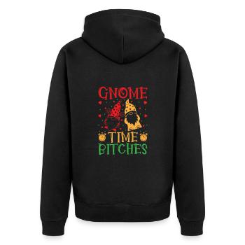 Nain de jardin Costume Gnome Temps Salopes Gnome - Veste à capuche bio Premium Unisexe - noir - Dos - Nico (187cm)