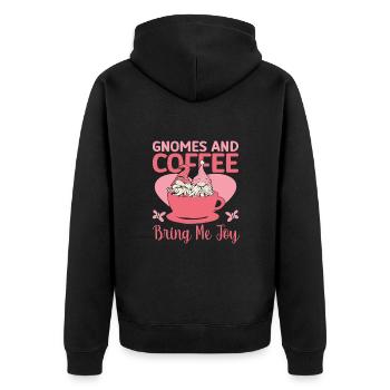 Nain de jardin Costume Café Fais-moi joie Gnome - Veste à capuche bio Premium Unisexe - noir - Dos - Nico (187cm)