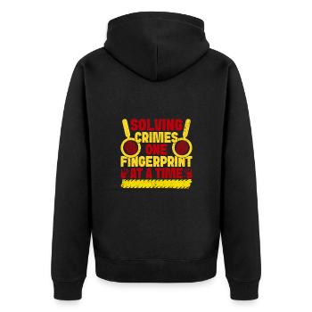 Forensic Science Major Solving Crimes One - Unisex Premium Organic Zip Hoodie - black - Back - Nico (187cm)