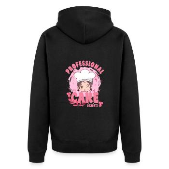 Cake Baker professionnel Cake Tester Cadeau - Veste à capuche bio Premium Unisexe - noir - Dos - Nico (187cm)