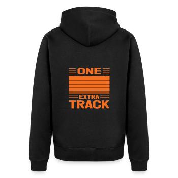 Track And Field Athletes One Extra Track Athletic - Unisex Premium Organic Zip Hoodie - black - Back - Nico (187cm)