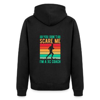 Funny XC Running Gift XC Runner Edition - Unisex Premium Organic Zip Hoodie - black - Back - Nico (187cm)
