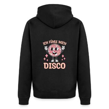 J’ai l’impression que je vais aller à la soirée disco, fêter la danse disco - Veste à capuche bio Premium Unisexe - noir - Dos - Nico (187cm)