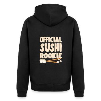 Sushi Lover Sushi Rooklie officiel - Veste à capuche bio Premium Unisexe - noir - Dos - Nico (187cm)