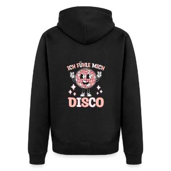 J’ai l’impression que je vais aller à la soirée disco, fêter la danse disco - Veste à capuche bio Premium Unisexe - noir - Dos - Nico (187cm)