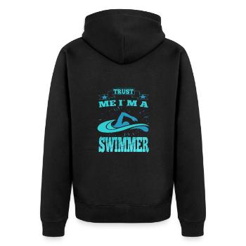 Natation Dire Fais-moi confiance, je suis un nageur - Veste à capuche bio Premium Unisexe - noir - Dos - Nico (187cm)