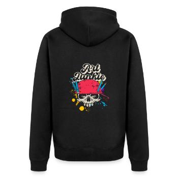 Funny Art Painter Art Junkie Drawing Gift idea - Unisex Premium Bio Zip Hoodie - Schwarz - Hinten - Nico (187cm)