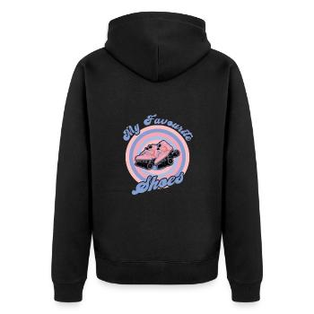 Rollerskater My Shoes Roller Skate Disco - Unisex Premium Organic Zip Hoodie - black - Back - Nico (187cm)