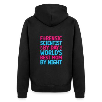 Majeure en sciences médico-légales Meilleure maman médico-légale du monde - Veste à capuche bio Premium Unisexe - noir - Dos - Nico (187cm)