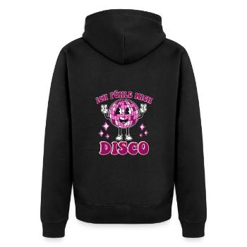 J’ai l’impression que je vais aller à la soirée disco, fêter la danse disco - Veste à capuche bio Premium Unisexe - noir - Dos - Nico (187cm)
