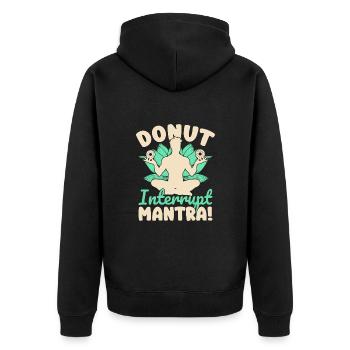 Yoga Donut Interruption Mantra Yoga Drôle - Veste à capuche bio Premium Unisexe - noir - Dos - Nico (187cm)
