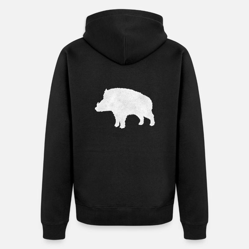 Sanglier - Veste à capuche bio Premium Unisexe - noir