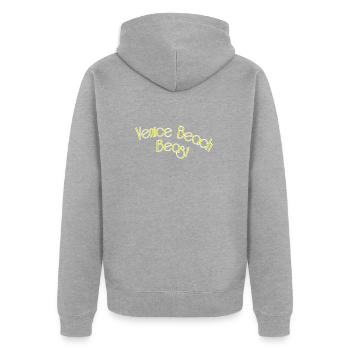 Venice beach beast - Unisex Premium Organic Zip Hoodie - heather grey - Back - Nico (187cm)