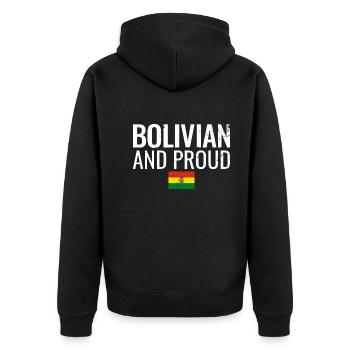 Bolivien et fier Bolivie drapeau bolivien - Veste à capuche bio Premium Unisexe - noir - Dos - Nico (187cm)