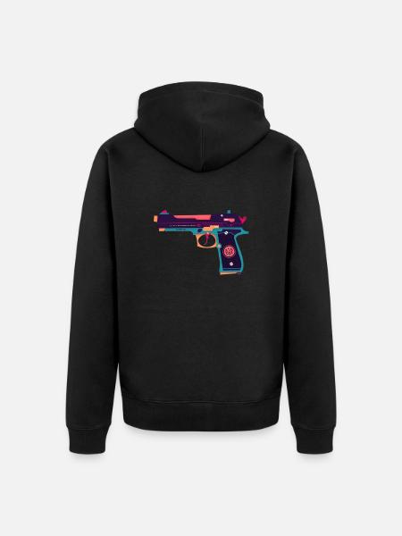 Beretta weapon - Unisex Premium Organic Zip Hoodie - black