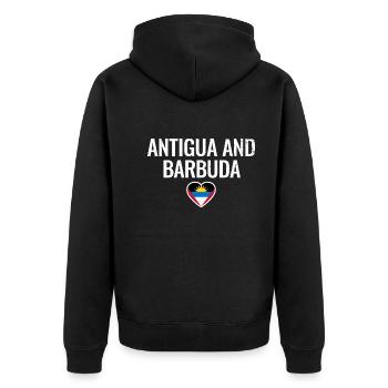 Antigua-et-Barbuda Drapeau Antigua - Veste à capuche bio Premium Unisexe - noir - Dos - Nico (187cm)
