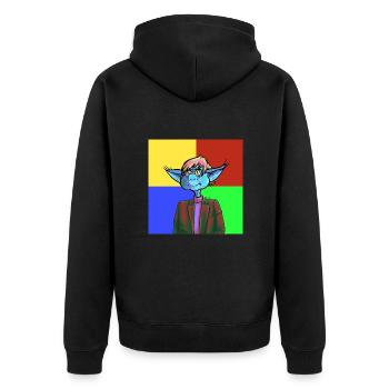 Andy - Veste à capuche bio Premium Unisexe - noir - Dos - Nico (187cm)