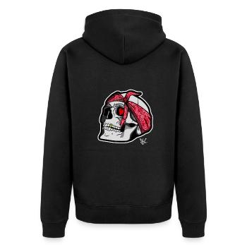 Eye of the beholder. - Unisex Premium Organic Zip Hoodie - black - Back - Nico (187cm)