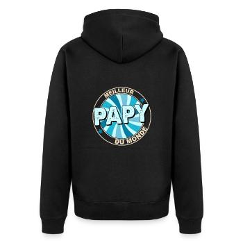 Meilleur Papy du monde C'est Mon Papy - Veste à capuche bio Premium Unisexe - noir - Dos - Nico (187cm)