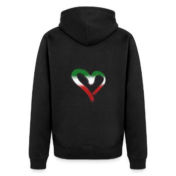 Woman Life Freedom,Heart,Iran,Flag - Unisex Premium Organic Zip Hoodie - black - Back - Nico (187cm)