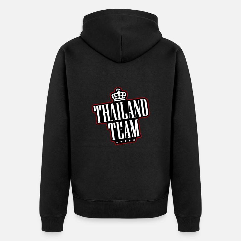 Équipe de Thaïlande - Veste à capuche bio Premium Unisexe - noir