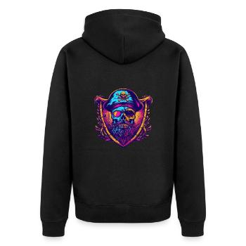Crâne de pirate - Veste à capuche bio Premium Unisexe - noir - Dos - Nico (187cm)