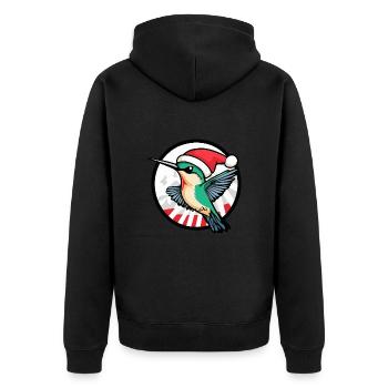 Colibri Oiseau Noël Noël - Veste à capuche bio Premium Unisexe - noir - Dos - Nico (187cm)