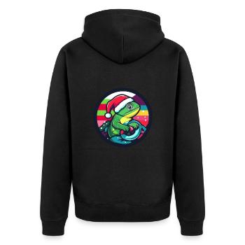 Caméléon Noël Noël - Veste à capuche bio Premium Unisexe - noir - Dos - Nico (187cm)