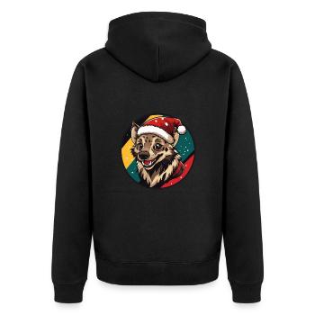 Noël de la hyène Noël - Veste à capuche bio Premium Unisexe - noir - Dos - Nico (187cm)