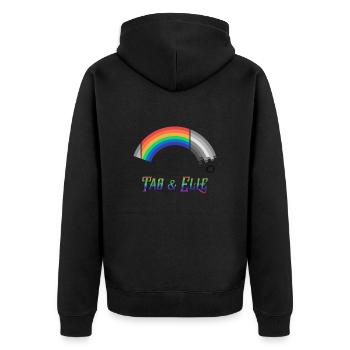 Heartstopper Rainbow Tao et Elle LBGTQIA+ - Veste à capuche bio Premium Unisexe - noir - Dos - Nico (187cm)