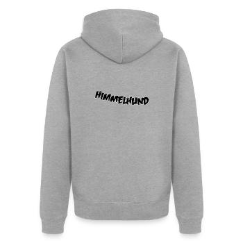 Sky Dog - Unisex Premium Organic Zip Hoodie - heather grey - Back - Nico (187cm)