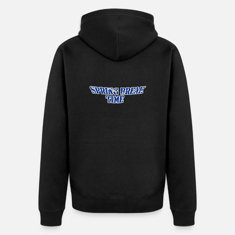 Spring break time - Unisex Premium Organic Zip Hoodie - black