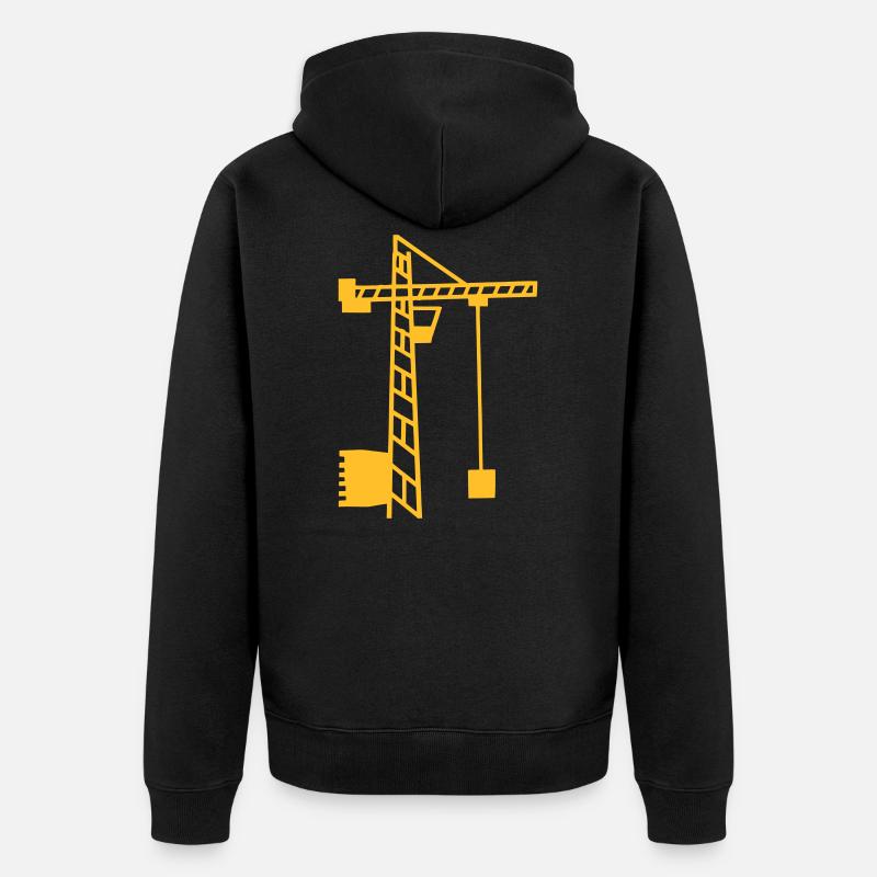 baukran - Veste à capuche bio Premium Unisexe - noir