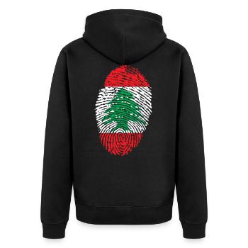 LIBAN / LIBAN / LIBAN - Veste à capuche bio Premium Unisexe - noir - Dos - Nico (187cm)