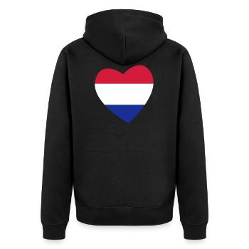 Coeur Pays-Bas - Veste à capuche bio Premium Unisexe - noir - Dos - Nico (187cm)
