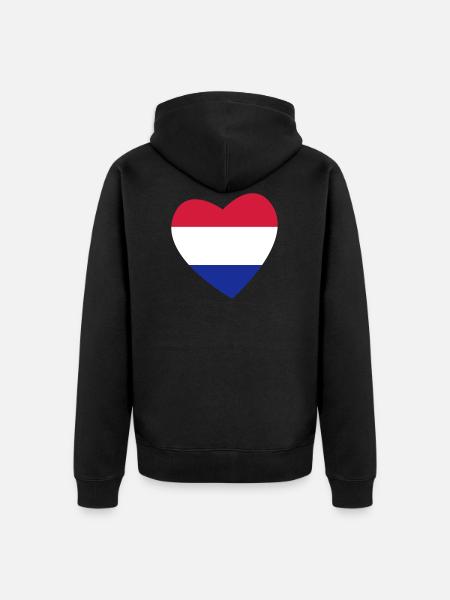 Heart Netherlands - Unisex Premium Organic Zip Hoodie - black