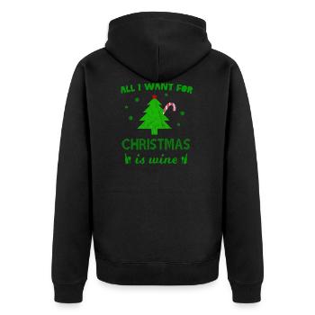 vin de Noël - cadeau - Veste à capuche bio Premium Unisexe - noir - Dos - Nico (187cm)