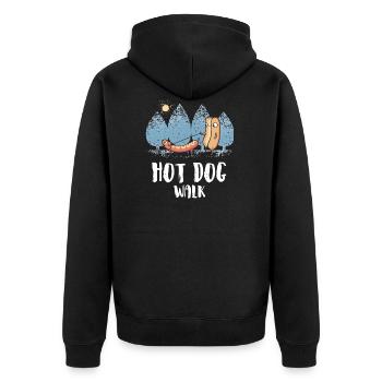 Hot dog drôle naissance drôle cadeau chemise drôle - Veste à capuche bio Premium Unisexe - noir - Dos - Nico (187cm)
